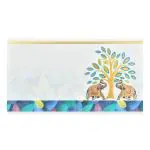 Fonsie laser cut elephant design cash envelopes for gifting money on wedding gift , baby shower gift , shagun, family gatherings with name space pack of 10