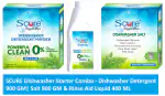 Scure Dishwasher Starter Combo - Dishwasher Detergent 900 GM | Salt 900 GM & Rinse Aid Liquid 400ML