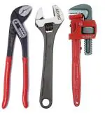 ACHRO Kit Of 3 Tools Plumbing Kit (Contains 10 Inch Water Pump Plier, 10 Inch Pipe Wrench, 8 Inch Adjustable wrench) Multipurpose Tool Kit Set for All Jobs