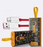 UNIKAP 10000mAh Power Bank, 45W Fast Charging, Triple Output, Type-C 22.5W PD Input/Output, Quick Charge 3.0, Nitramax, Li-Polymer, Multi-Layer Protection for Mi/Samsung/iPhones, Smartphones & Devices (Yellow)