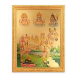 BM TRADERS 33 Koti Devi Devta Golden Foil Photo in Golden Frame Big (14 x 18 inch)