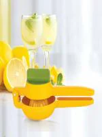 A4Four 2 in 1 Orange Juicer Plastic Manual Orange juice Squeezer & twister for Kitchen-Heavy Duty Abs Material Hand Juicer Machine for Orange Juice Maker, citrus, lemon, Lime juice extractor
