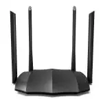 Tenda AC8 Black 1200 Mbps AC1200 MU-MIMO Wireless Gigabit Wi-Fi Router With 4 Gigabit Ports, Parental Control, And APP Management IPV6