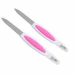 MAPPERZ Nail File/2 in 1 Manicure Pedicure Nail File Tool for Women (Colour May Vary)Pack of 2