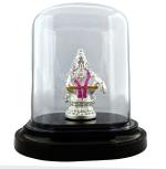 SILVERSPOT JEWEL 999 Pure Silver Lord Ayyappa Swamy Idol/Murti/Statue for Pooja/Gift Item for Auspicious Occasion/Car Dashboard