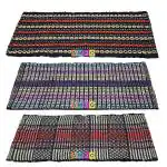 AMRO HOME NEEDS Rectangular Multicolor Cotton Door Mat 58 x 38 cm (Pack of 3)