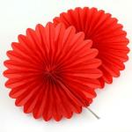 My Party Suppliers Red Tissue Paper Fan Decoration, 30 cm (pack of 3)