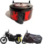BIKEBLAZER Gun Metal Black Yezdi Roadking Scrambler, Yezdi Adventure and Yezdi 300 Nylon All Weather Resistant Bike Body Cover