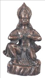 Jag Mohan Yogesh Hanuman Siting Gun Metal Copper Colur God Idol