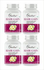 NUTROCOPIA Hair Gain Capsules Amla Ritha Shikakai Extract for Healthy Scalp Combo pack of 4 Bottles of 60 Capsules(240 No.)