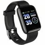 Smart watch ID116 Plus Bluetooth Smart Fitness Band Watch with Heart Rate Activity Tracker Waterproof Body, Step and Calorie Counter, Blood Pressure, Activity Tracker