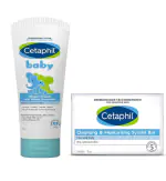Cetaphil Baby Diaper Cream 70 Gm and Baby Mild Bar for Face and Body-75g