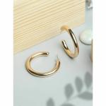 Priyaasi Rose Gold Brass Thick Hoop Earrings For Women