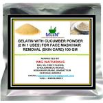 MGBN Gelatin With Cucumber Powder 2 In 1 Uses For Face Mask, Hair Removal Skin Care 100 gm
