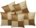JDX Stylish Soft Velvet Cushion Cover Set Of 5 (16x16 Inches)