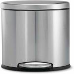 OPR Stainless Steel Plain Pedal Dustbin with Plastic Bucket and LidDustbin for Home, Office, Bathroom, Outdoor, Indoor and Kitchen (12
