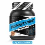 PowerLift Beginner's Whey Protein, With 26 vitamin & Mineral, Added Digezyme, High Protein Whey Protein (1 kg, Rich Chocolate)