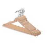 Home Heaven Wood-Look Plastic Coat Hangers, Sturdy, Splinter-Free, Notched Shoulders (Wood-Look-Hangers_12)