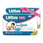 Little's Baby Pants Diapers Medium (M) 7-12 kg - 32 Count x Pack of 2