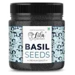 LILA DRY FRUITS Premium Raw Organic & Natural Basil Seeds 100gms Jar Pack| Diet Seeds Pack for eating | Low Calorie & Diet Snack | Sabza Beej| Tukmaria Beej | Rich in Proteins & Minerals