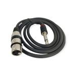 AXILENT PRO 3 Pin Mic Extension Female Xlr To 6.3Mm P-38 Mono Male Cable 1.5 Mtr