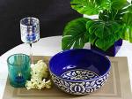 Caffeine Blue Stoneware Serving Bowl (Set Of 3)