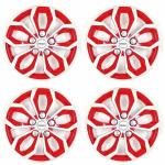 PRIGAN Ritz White Red Wheel Cover 14