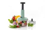 Jeel Plastic Manual Speedy Hand Press Food Chopper BPA Free Stainless Steel Blade Onion Chopper for Vegetables Fruits Nuts - Multicolor (Push Chopper)