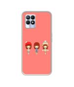 Casotec Cute Girls Design Printed Silicon Soft TPU Back Case Cover for Realme 8i