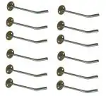 Q1 Beads Steel Stainless Steel Wall Mount Display Hook - 10 inch (pack of 12)