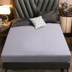 Dream Care Water Proof Lycra Green Stretchable Fitted Mattress Protector with Elastic Strap 72x78 inch | Water Resistant Ultra Soft Mattress Cover | Hypoallergenic Bed Cover (Grey)