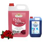 Kyara Dreams Dishcleaning Gel 1L & Washing Machine Powder & Top-Front Load Liquid 1L(1L Orange+1Ltop-Front+100Gpowder)