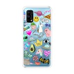 Emble Label BAT GIRL STICKER Soft Silicone Case For Realme 7 Pro ( TPU | Soft , Realme 7 Pro | Multicolor )