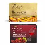 Oxyglow Herbals Oxyglow Herbals Gold Facial Kit 50G And Oxyglow Herbals Wine Facial Kit 53 Gm (Pack Of 2)