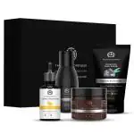 The Man Company Face on Point Face Care Kit | Charcoal Face Wash, Face Scrub, Daily Moisturizing Cream & Vitamin C serum