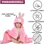 Pandaoriginals Solid Single Hooded Baby Blanket for AC Room (Cotton, Pink)