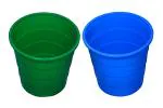 Jaycee Blue And Green Plastic Open Dustbin - 8 L (Pack Of 2)