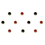 Comet Busters Maroon, Black Round Bindi For Women