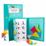 Ample Wings Tangram Travel Game Magnetic Puzzle Book Game Tangrams Jigsaw Shapes Dissection with Solution Questions Traveler Challenge IQ Educational Toy for 3 to 50 Years
