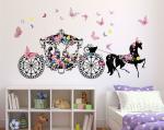 Customscart Flower Girl with Horse Wall Sticker 49 x 4 x 4 cm