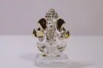 Wacky Crystal Glass Double Face Ganesh Ji God Idol Vinayak 9 CM