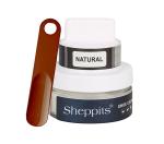Sheppits Premium Shoe Cream (Natural) & Shoe Horn (Maroon) Combo | Shoe Care Kit