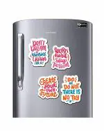 Deep Prints Darjeeling Panda Acrylic Quotes Fridge Magnets (7.6 x 10.2 cm)