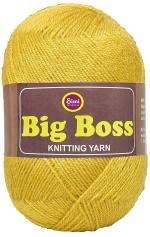 Simi Enterprise Mustard Wool Bigboss Wool, Ball Hand Knitting Wool, Art Craft Soft Fingering Crochet Hook Yarn, Needle Knitting Yarn Thread Dyed-Xd Art-Aai, 600 G
