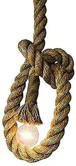 ALUCIFIC E27 Holder Rustic Rope Hanging Pendent Ceiling Lamp