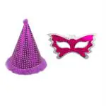 Hankley Multicolor Rubber Kids Themed Party Masquerade Hats And Halloween Masks Combo 16 inch 10 Pc