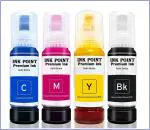 INK POINT Epson L3108 L3110 L3100 L3101 L3111 L3115 L3116 L3118 L3119 L3150 Multicolor Ink Bottle pack of 4