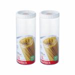 Lock & Lock Interlock Transparent Round Food Storage Containers, 2.1 L, Set of 2 (INL403)