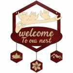 CVANU Welcome to Our Nest Stylish Tiny Birds Cut-Out Wall Hanging Sign Board for Wall Decor