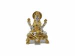 Goldgiftideas Golden, Silver Plated Sitting Lakshmi Ganesha Idols Set For Pooja Room